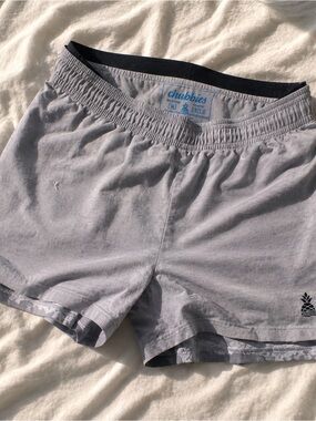 Chubbies Youth Medium Gray Lined Athletic Running Shorts Boys Size 10/12